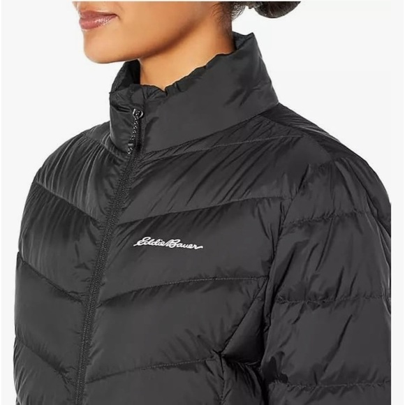 NWT Eddie Bauer Women's Packable Quilted Down Jacket Black XXL - Picture 2 of 7